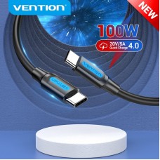 Кабель Type-C-Type-C Vention TPE Round PD 100W 5A 480Mbps 0.5m Black (COTBD)