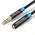 Удлинитель Audio Aux 3.5мм-3.5мм M/F Vention gold-plated 3m Black (VAB-B06-B300-M)