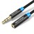 Удлинитель Audio Aux 3.5мм-3.5мм M/F Vention gold-plated 3m Black (VAB-B06-B300-M)