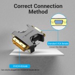 Адаптер DVI-I-VGA Vention M/F (24 + 5) 1080P 60Hz Upgraded Black (ECFB0)