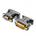 Адаптер DVI-I-VGA Vention M/F (24 + 5) 1080P 60Hz Upgraded Black (ECFB0)