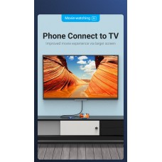 Адаптер Type-C-VGA Vention Luxury 1080P 60Hz gold-plated 0.15m Grey (TDFHB)