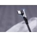 Кабель USB-Type-C Vention 90 прямой угол nickel-plated 3A 480Mbps 1m Black (COEHF)