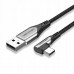 Кабель USB-Type-C Vention 90 прямой угол nickel-plated 3A 480Mbps 1m Black (COEHF)