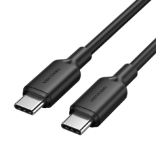 Кабель Type-C-Type-C Vention TPE PVC Round PD 60W 3A 480Mbps 1m Black (TRCBF)
