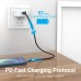 Кабель Type-C-Lightning Vention TPE Nylon Mfi C94 PD 18W 3A 480Mbps 2m Grey (TACHH)