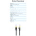 Патч-корд RJ45-RJ45 Vention LAN CAT8 SFTP 40Gbps 2000MHz Copper PVC Round Slim 5m Black (IKIBJ)
