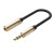 Адаптер Audio 3.5мм-3.5мм Vention M/F CTIA-OMTP gold-plated 0.10m Gold (VAB-S06-B010)