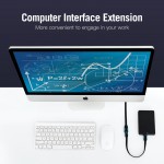 Удлинитель USB-USB 3.0 Vention Flat 5Gbps 1.5m Black (VAS-A13-B150)