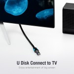 Удлинитель USB-USB 3.0 Vention Flat 5Gbps 1.5m Black (VAS-A13-B150)