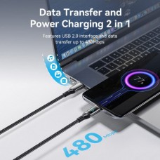 Кабель Vention Type-C-Type-C Gen 3.1 PD 100W 5A 1.2m Zinc Alloy Black (TAYBAV)