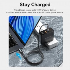 Кабель Vention Type-C-Type-C Gen 3.1 PD 100W 5A 1.2m Zinc Alloy Black (TAYBAV)