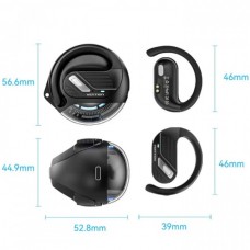 Наушники гарнитура вкладыши Bluetooth 5.3 ІРX4 TWS Vention OpenBeat O12 Black (NBUB0)
