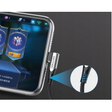 Кабель USB-Type-C Vention 90 прямой угол nickel-plated 3A 480Mbps 1.5m Black (COEHG)