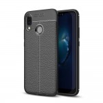 Чехол накладка TPU SK Litchi Grain для Huawei P20 Lite Black