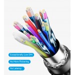 Кабель Type-C-Type-C 4.0 Vention PVC + Cotton Thunderbolt 4 8K 60Hz E-Marker Chip PD3.1 240W 5A 40Gbps 1m Black/Blue (TAVHF)