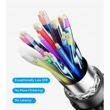 Кабель Type-C-Type-C 4.0 Vention PVC + Cotton Thunderbolt 4 8K 60Hz E-Marker Chip PD3.1 240W 5A 40Gbps 1m Black/Blue (TAVHF)