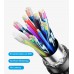 Кабель Type-C-Type-C 4.0 Vention PVC + Cotton Thunderbolt 4 8K 60Hz E-Marker Chip PD3.1 240W 5A 40Gbps 1m Black/Blue (TAVHF)