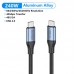 Кабель Type-C-Type-C 4.0 Vention PVC + Cotton Thunderbolt 4 8K 60Hz E-Marker Chip PD3.1 240W 5A 40Gbps 1m Black/Blue (TAVHF)