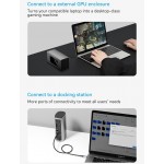 Кабель Type-C-Type-C 4.0 Vention PVC + Cotton Thunderbolt 4 8K 60Hz E-Marker Chip PD3.1 240W 5A 40Gbps 1m Black/Blue (TAVHF)