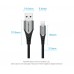 Кабель USB-Lightning Vention TPE Nylon MFi C89 2.4A 480Mbps nickel-plated 1m Grey (LABHF)