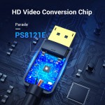 Кабель DisplayPort-DVI-D v.1.2 (24+1) Vention 1080P 60Hz 1m Black (HAFBF)