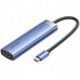 USB HUB Vention 5 in 1 Type-C-HDMI-USB 3USB 1Type-C PD 100W Aluminum Alloy Blue (TGESB)