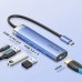USB HUB Vention 5 in 1 Type-C-HDMI-USB 3USB 1Type-C PD 100W Aluminum Alloy Blue (TGESB)