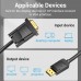 Кабель DisplayPort-VGA v.1.2 Vention 1080P 60Hz gold-plated 1.5m Black (HBL-A)