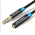 Удлинитель Audio Aux 3.5мм-3.5мм M/F Vention gold-plated 5m Black (VAB-B06-B500-M)