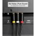Кабель Audio 3RCA-3RCA F/F Vention 24К gold-plated 26 AWG 2m Black (BCABH)
