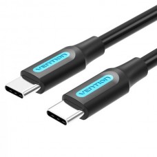 Кабель Type-C-Type-C Vention TPE Round PD 60W 3A 480Mbps 0.5m Black (COSBD)