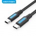Кабель Type-C-MiniUSB Vention TPE Round 2A 480Mbps 1.5m Black (COWBG)
