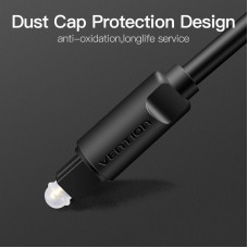 Кабель Audio Toslink-Toslink Optical Vention Dolby DTS 5.1/7.1 S/PDIF gold-plated 5m Black (BAEBJ)