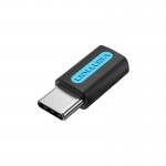 Адаптер Type-C-MicroUSB Vention F/M PVC 3A 480Mbps nickel-plated Black (CDXB0) Адаптер Type-C-MicroUSB Vention F/M PVC 3A 480Mbps nickel-plated Black (CDXB0)