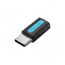 Адаптер Type-C-MicroUSB Vention F/M PVC 3A 480Mbps nickel-plated Black (CDXB0)