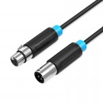 Кабель Audio XLR-XLR Vention PVC M/F nickel-plated 5m Black (BBFBJ) Кабель Audio XLR-XLR Vention PVC M/F nickel-plated 5m Black (BBFBJ)