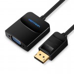 Адаптер DisplayPort-VGA v.1.2 Vention 1080P 60Hz gold-plated 0.15m Black (HBFBB) Адаптер DisplayPort-VGA v.1.2 Vention 1080P 60Hz gold-plated 0.15m Black (HBFBB)