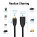 Удлинитель HDMI-miniHDMI v.1.2 Vention M/F PVC 1080P 60Hz gold-plated 1m Black (ABAAF)