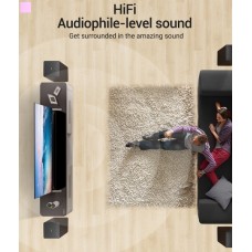Кабель HDMI-HDMI v.2.1 Vention 8K 60Hz 4K 120Hz 48Gbps HDR 3D Vision gold-plated 1m Black (AALBF)