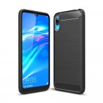 Чехол накладка TPU SK Fiber Carbon для Huawei Y7 2019 черный