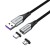Кабель 2 в 1 USB-MicroUSB-Type-C Vention Nylon Magnetic 3А 480Mbps nickel-plated 0.5m Grey (CQNHD)