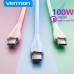 Кабель Type-C-Type-C Vention TPU PD 100W QC 4.0 5A 480мbps 1.5m Blue (TAWSG)