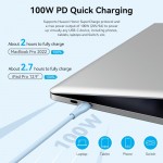 Кабель Type-C-Type-C Vention TPU PD 100W QC 4.0 5A 480мbps 1.5m Blue (TAWSG) Кабель Type-C-Type-C Vention TPU PD 100W QC 4.0 5A 480мbps 1.5m Blue (TAWSG)