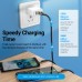 Кабель 2 в 1 USB-MicroUSB-Type-C Vention Nylon 2.4А 480Mbps nickel-plated 0.5m Grey (CQGHD)