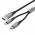 Кабель 2 в 1 USB-MicroUSB-Type-C Vention Nylon 2.4А 480Mbps nickel-plated 0.5m Grey (CQGHD)