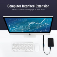Удлинитель USB-USB 3.0 Vention Flat 5Gbps 1.5m Black (VAS-A13-B150)