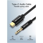 Кабель Audio Type-C-3.5мм Vention Spring Stereo gold-plated 1.5m Black (BGABG) Кабель Audio Type-C-3.5мм Vention Spring Stereo gold-plated 1.5m Black (BGABG)