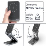 Безпроводное зарядное устройство Vention 15W 3-in-1 Magnetic Wireless Gray