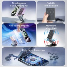 Безпроводное зарядное устройство Vention 15W 3-in-1 Magnetic Wireless Gray